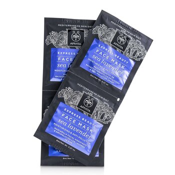 Apivita Express Beauty Face Mask with Sea Lavender (Moisturizing & Anti-Pollution)