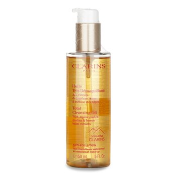 Clarins Total Cleansing Oil with Alpine Golden Gentian & Lemon Balm Extracts (All Waterproof Make-up)