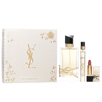 Yves Saint Laurent Libre Eau De Parfum Deluxe Gift Set: Libre Eau De Parfum Spray 90ml + Libre Eau De Parfum Spray 10ml + Lipstick 1.3g